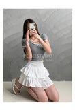 Cake Skirt White Fluffy High Waisted Girlish Style Short Half Skirt Black Ballet Skirt Fashion Sweet Korean Women 2026 New 55OK
