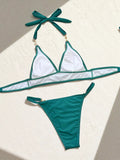 DEKA Push Up Bikini Set Women Solid Color Split Swimsuit Bottoms High Waist Summer Beachwear Bathing Suit