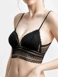 French Invisible Underwear Women wire Free bralette Thin backless Lingerie U-shaped Large low Open Back Beauty Bra