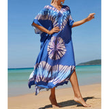 2026 New Colorful Kaftan Tunic Beach Dress Beach Wear Beachwear Beach Cover Up Cover-upsLoose Maxi Dress Female Women V4428