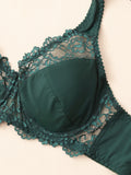 Elegant Womens Lace Bra Hollow Out Design Underwire Support Sexy Lingerie BH Tops Underwear  Plus Size A B C D E Cup