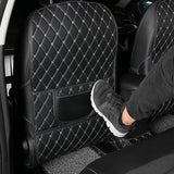New PU Leather Car Anti-Kick Mats Auto Seat Back Protector Cover For Children Car Back Seat Anti-Dirty Pad Car  Accessories