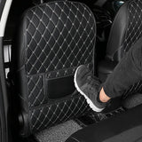 1Pc PU Leather Car Anti-Kick Mats Auto Seat Back Protector Cover For Children Kids Car Back Seat Anti-Dirty Pad Car  Accessories