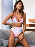Bikini 2026 Sexy High Waist Snakeskin Print Tie Dye Swimwear Swimsuit Women Bikinis Set Bathing Suit Beach Bikini Female Push Up