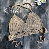 S - XL 9 Colors Crochet Knitted Bikini Top Female Swimsuit Women Swimwear Bather Bathing Suit Swim Hollow Out Beach Top V4194