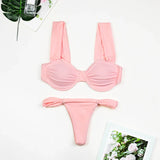 3 Pieces Women's Sexy Bikini Set 2025 New Swimwear Long Dress Cover up Female Beachwear Bathing Suit Summer Swimming Outfit