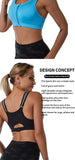 Sports Bra Women Front Zipper Push Up Gym Jogging Crop Tops Female Yoga Fitness Shockproof Vest Sujetadores Sport Bras for Women