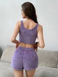 Autumn and winter flannel nightgown three-piece set European and American sexy pajamas home clothes warm and thickened
