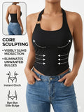 Summer Women's Halter Neck Tank Top Sleeveless Padded Crop Top Casual Vest Slim Fit Camisole for Daily Wear