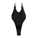 One-piece Bikini Women Sexy Monokini Sleeveless V-Neck Swimsuit Backless Design Figure-Enhancing Fit