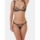 Sexy French Minimizer Bra Ultra Thin Embroidery Lace Large Bust Full Coverage Wireless Lingerie Set CA Delivery MOYISU 32-38-ABC