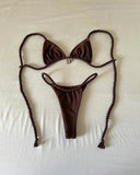 Micro Bikinis Sexy Women Swimsuits Swimwear 2025 Push Up Bikini Set Shell Bathing Suit Halter Beachwear Brazilian Biquini Female