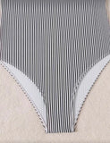 2026 Strappy Swimsuit One Piece Sexy Striped Ruffle Swimwear Women Bathers Bathing Swimming Swim Suit Padded Beachwear Summer