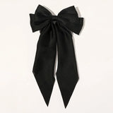 Women Girl Large Bow Hairpin Korean Headbands for Women Big Bowknot Barrettes Wedding Solid Color Ponytail Clip Hair Accessories