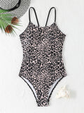 2026 Leopard Swimsuit One Piece String Backless Monokini Swimwear Women Sexy Bathers Bathing Swimming Swim Suit Female Beachwear