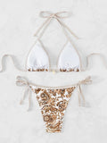 2026 Halter String Triangle Two Piece Bikini Women Swimwear Female Swimsuit Bathers Bathing Swimming Suit Beachwear Summer