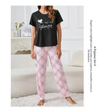 Women's Pajamas 3-Piece Set Sleepwear Home Clothes Autumn Short Sleeve Top with Shorts & Long Pants Loungewear Short Suit Pyjama