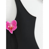 3D Flowers Extreme String Mini Micro Thong Women Swimwear One Piece Swimsuit Female Halter Padded Bather Bathing Suit Swim K7193