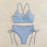 Sexy Bandage High Waist Brazilian Bikinis Sets Swimsuit Swimwear Swimming Suit for Women  New Bikini Mujer Biquinis