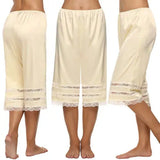 Women’s Pajama Pants Lace Trim Loose High Waist Sleepwear Bottoms Elastic Waist Band Nightwear Trousers
