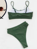 2026 Wrinkled Ruched High Waist Bikini Women Swimsuit Female Swimwear Two Pieces Bikini Set High Cut Bathing Suit Swim Beachwear
