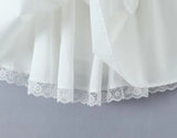Foridol Bowknot Back Lace Up White Dress Women Sleeveless Lace Decor Summer Short Dress Elegant A-line Party Sundress 2025 New