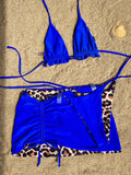XS - L Doulbe Side Wearable Reversible Bikini Women Swimwear Female Swimsuit Three-pieces Bikini Set Ruffled Bathing Suit Swim