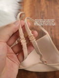 MOYISU French Triangle Cup Underwear Women's Thin Straps Beautiful Back Halter Invisible Front Buckle Bra Thin Seamless Bra
