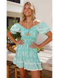 Foridol Spaghetti Strap Sundress Cut Out Women's Dress Summer Printed Boho Beach Maxi Dress 2025 Paisley Printed A-line Vestidos
