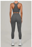 Women's Seamless Yoga Sets Sports Fitness Beauty Back Vest Hip-lifting Pants Slim-fit Suits Running Workout Gym Training Sets