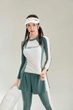 New Swimsuit with High-end Feel Sports Split Two-piece Set, Conservative Slimming, Flat Corner Pants, Hot Spring Swimsuit