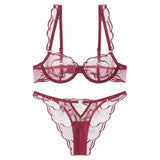 Summer French Minimizer Bra Beachwear Large Bust Pure Embroidery Lace Ultra Thin Plate Size Light Support Wirefree AU MOYISU