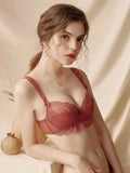 MOYISU 2026 French Lace Bralette Set | A-G Cups Adjustable Lift | Anti-Sag Slimming Bra | Sheer Allure Wire-Free Summer
