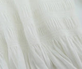 Foridol White Summer Linen Women Blouse Off Shoulder Lantern Sleeve Short Blouse Top 2025 Spring Smocked Pelpum Top New