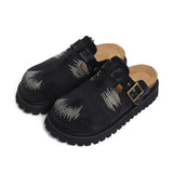 2025 Brand New Big Size 45 Denim Leisure Mules Shoes Women Trendy Comfy Walk Casual Clogs Flats Outdoor Slipper Men Slides