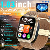2026 New Fashion 1.83'' Smart Watch Men Women Bluetooth Call Heart Rate Monitor Voice Assistant Multiple Sports Modes Smartwatch