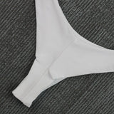 Sexy Black White Bikini Set 2026 Women Metal Ornament Push Up Underwire Bra Thong Swimsuit Beach Holiday Bathing Suit Swimwear