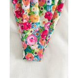 Sexy Floral Printed Halter Lace Up Bikini Female Swimsuit Women Swimwear Two-pieces Bikini set Bather Bathing Suit Swim K5026