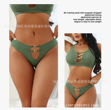 Sexy seamless underwear set push-up bra vest sports breathable push-up set