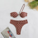 2026 New Sexy Hard Pack Ruffles Brazilian Bikini Women High Waist Swimsuits Backless Swimwear Push Up Biquini Beachwear