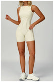 New Seamless Yoga Jumpsuits Sports Fitness Hip-lifting Backless Shorts One-piece Workout Gym Leggings Tracksuits for Women