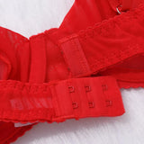 Toucheart 4 Piece Set Sexy Lingerie Set Lace Perspective Bra Women Mesh Patchwork Ruffled Skirt Garter Socks Sexy Underwear Suit