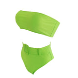 2026 Sexy Bikini Bandeau Women Swimwear Swimsuit Push Up Solid High Waist Bikinis Set Bathing Suit Bikini Female Waistband Decor