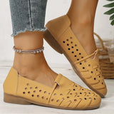 Concise Solid Hollow Flat Shoes for Women Summer Comfortable Shallow Women's Flat Shoes Slip On Walking Woman Flats Shoes