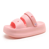 Women Summer Platform Sandals Thick Sole Home Street Slippers Soft EVA Girls Student Daily Walking Shoes 2 Way Wear Sandalias