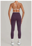 Women's Seamless Yoga Sets Sports Fitness Gym Sleeveless Vest Hip-lifting Slim Fit Pants Suits Running Training Workout Sets