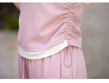 Knitted two-piece casual suit is loose and comfortable