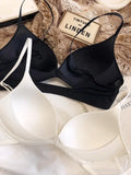 MOYISU Sexy Wireless Minimizer Bra - Seamless Backless Bralette for Large Chest, Anti Sagging Front Closure Breathable Comfort