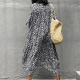 17 Colors Leopard Printed Colorful With Belt Tunic Cover-ups Beach Dress Beach Wear Beachwear Female Women Beach Cover Up V4510L