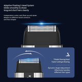 Kemei T402 UV-Disinfecting Metal Double-Foil Shavers Professional Barber Reciprocating Razor for Men Bald Head Shaving Machine